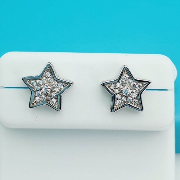 925 Sterling Silver CZ Beautiful Earrings for Women, 1USPAR4205 - Picture 1 of 10